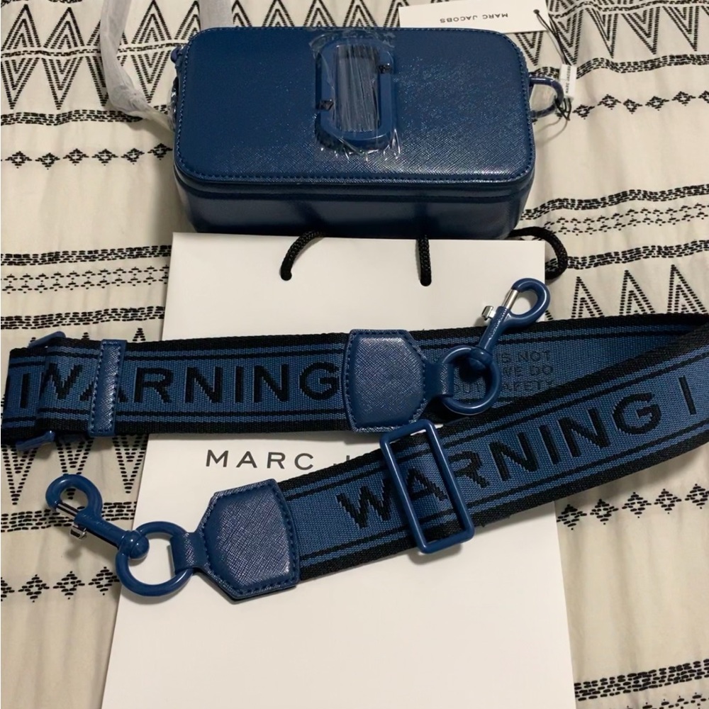 marc jacobs snapshot camera bag hudson river blue